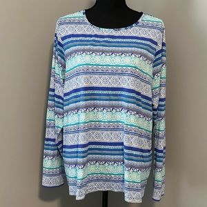 Lands’ End Ladies Rash Guard / Cover Up / SPF 50